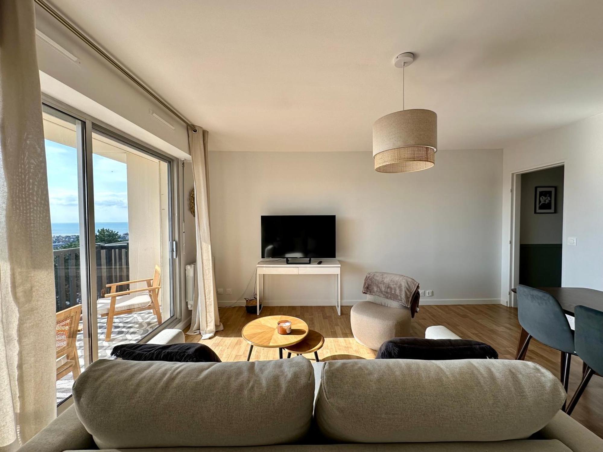 Appartement Terrasse Vue Mer/Campagne Blonville-sur-Mer Luaran gambar